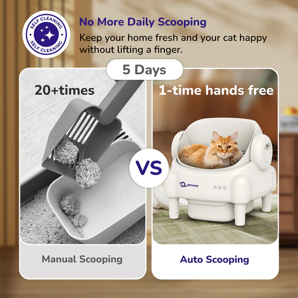 Petverse Automatic Cat Litter Box Self Cleaning for Multiple Cats. - Image 5
