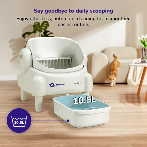 Petverse Automatic Cat Litter Box Self Cleaning for Multiple Cats. - Image 2