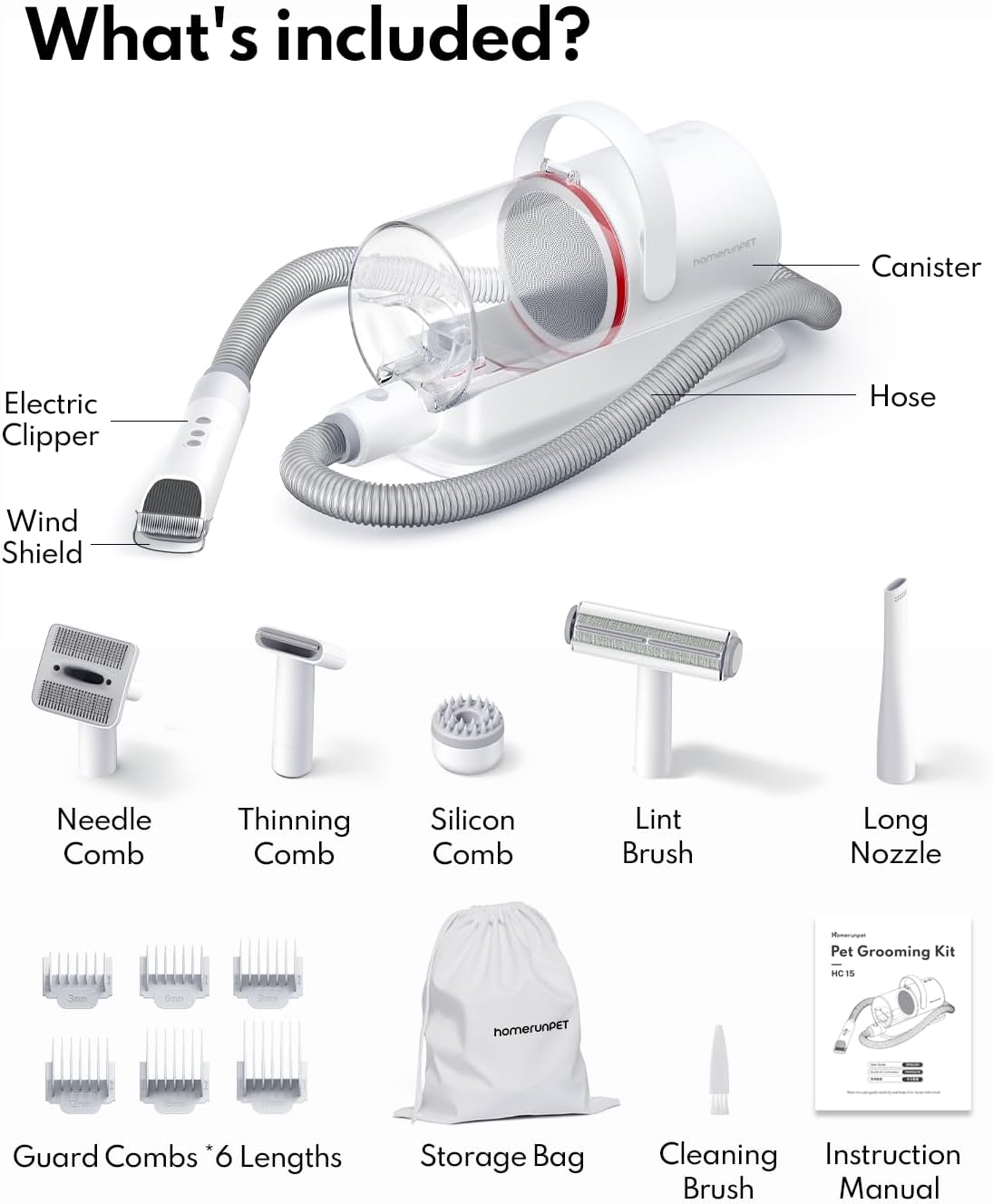300W Multifunctional Pet Grooming Vacuum Cleaner - Image 2