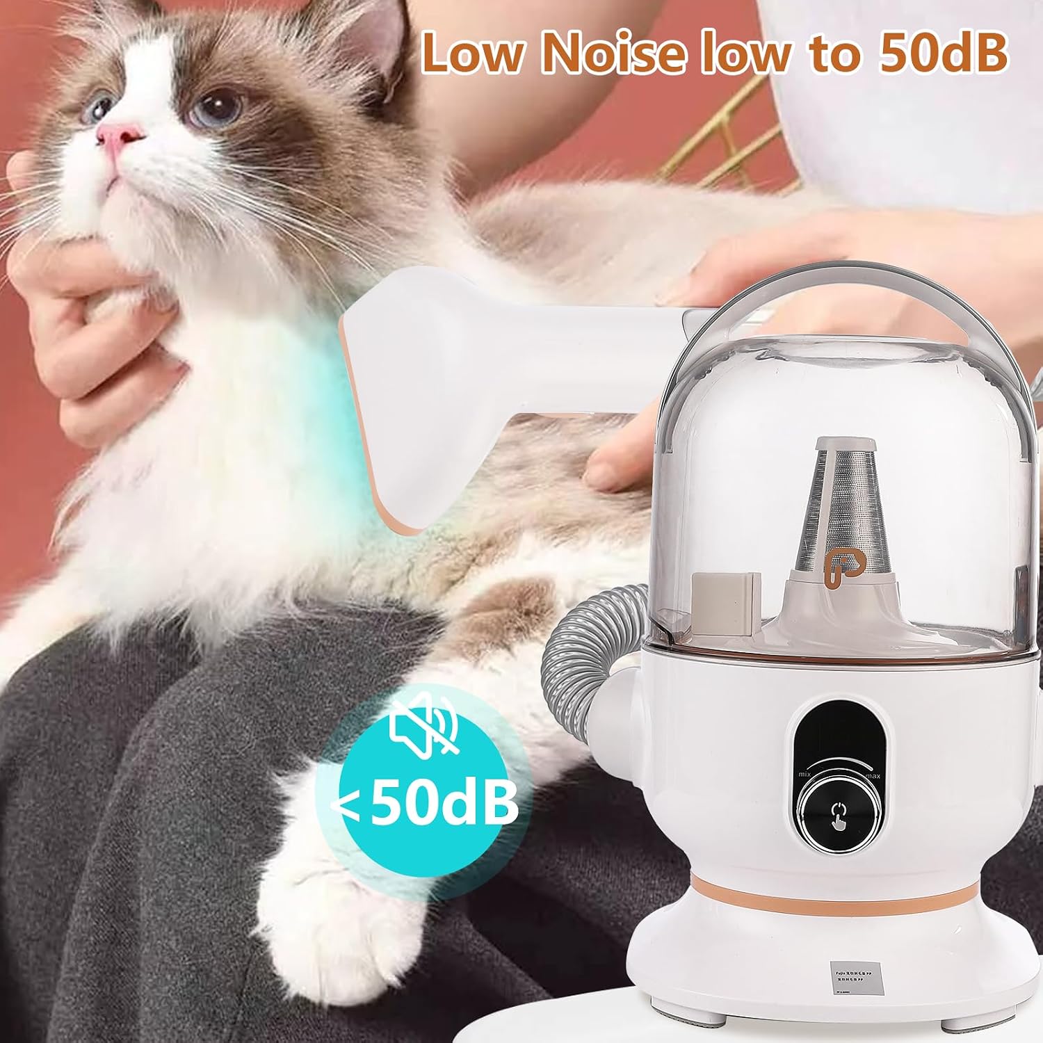 Dogs and Cats Grooming Vacuum Kit, 11Kpa Suction Power Pet Hair Vacuum for Shedding Grooming with 2L Large Capacity Hair Storage, 5 Professional Pet Grooming Tools... - Image 5